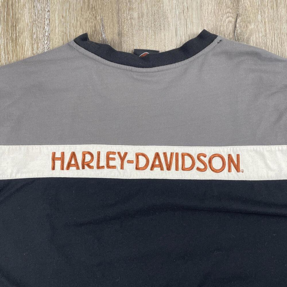 Vintage Harley Davidson Men’s 2XL Embroidered T-Shirt Classic Logo Y2K Style